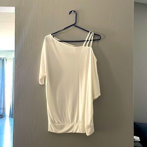White one shoulder blouse